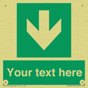 Safe condition Custom arrow down sign